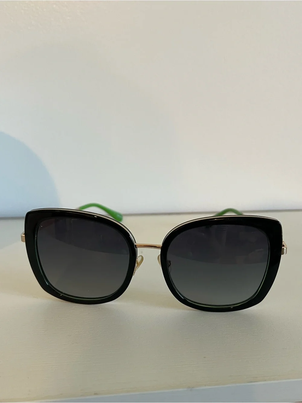 Kate Spade Outlet Magnolia Black Sunglasses with Green Case